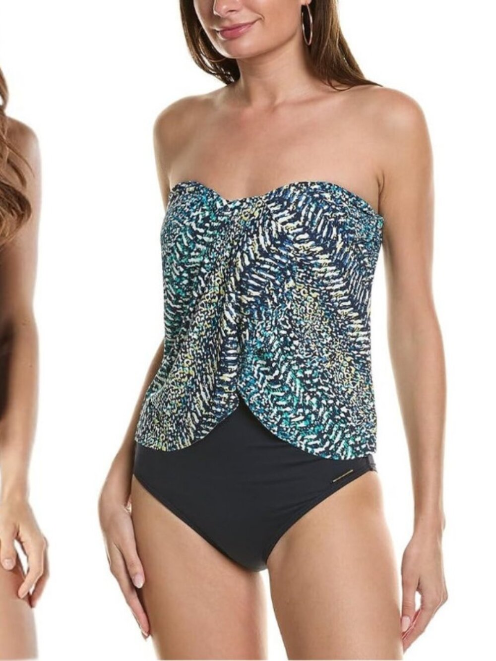 Vince Camuto Strapless Draped Bandini Top Size XS